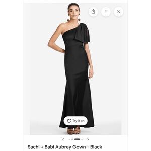 Sachin + Babi Black One-Shoulder Gown Aubrey Gown
NWT Size 8